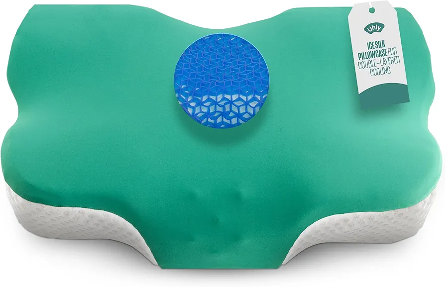 Ergonomic Memory Foam Cervical Pillow for Neck Pain Relief - Adjustable Contour Orthopedic Pillow for Sleep, Cooling Gel, Hypoallergenic - for Side, Back, Stomach Sleepers