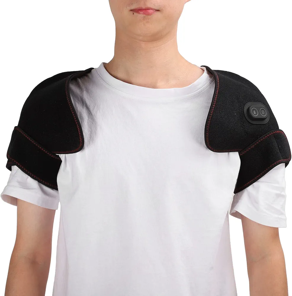Heating Shoulder Pad,ANGGREK Stiffness Relief USB Charging Warm Massage Function Electric Heated Shoulder Wrap Heating Shoulder Warmer Heating Pad