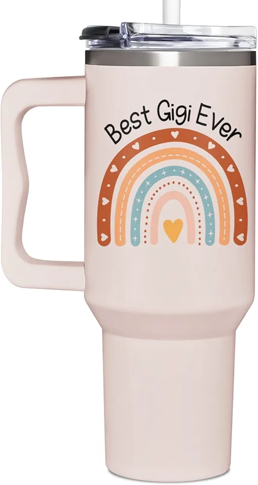 Gigi Gifts For Grandma - Gigi Mothers Day Gifts - Christmas, Birthday Gifts For Gigi - Best Gigi Ever, New Gigi Gifts From Grandchildren, Grandkids, Grandson - 40Oz Tumbler With Handle