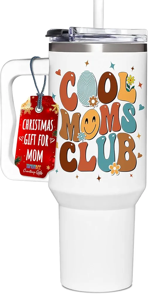 Christmas Gifts For Mom,Wife - Gifts for Mom from Daughter Son Kids - Funny Mom Gift Mother Gifts, Mommy Gifts, New Mom Gifts - Mom Birthday Gifts Idea Mom Tumbler 40oz With Handle