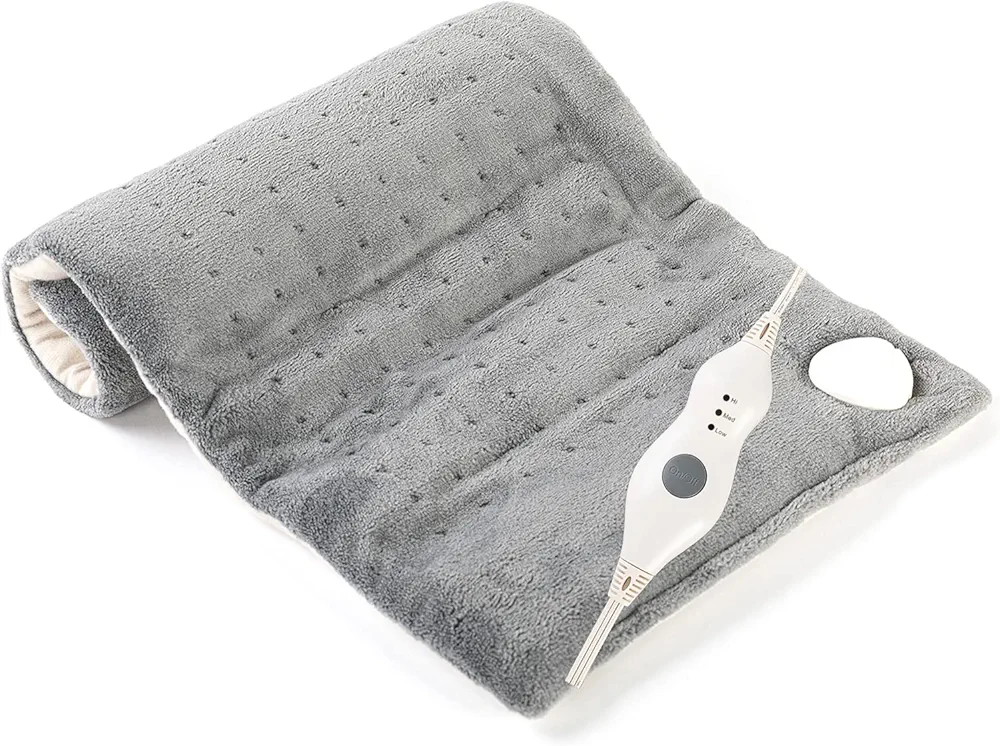 Tefici Weighted Heating Pad for Back and Cramps 2 lbs Electric Heating Pad for Neck and Shoulders,12” X 24” XL Large Size Heat Pad with 3 Temperature Settings,2 Hours Auto-Off