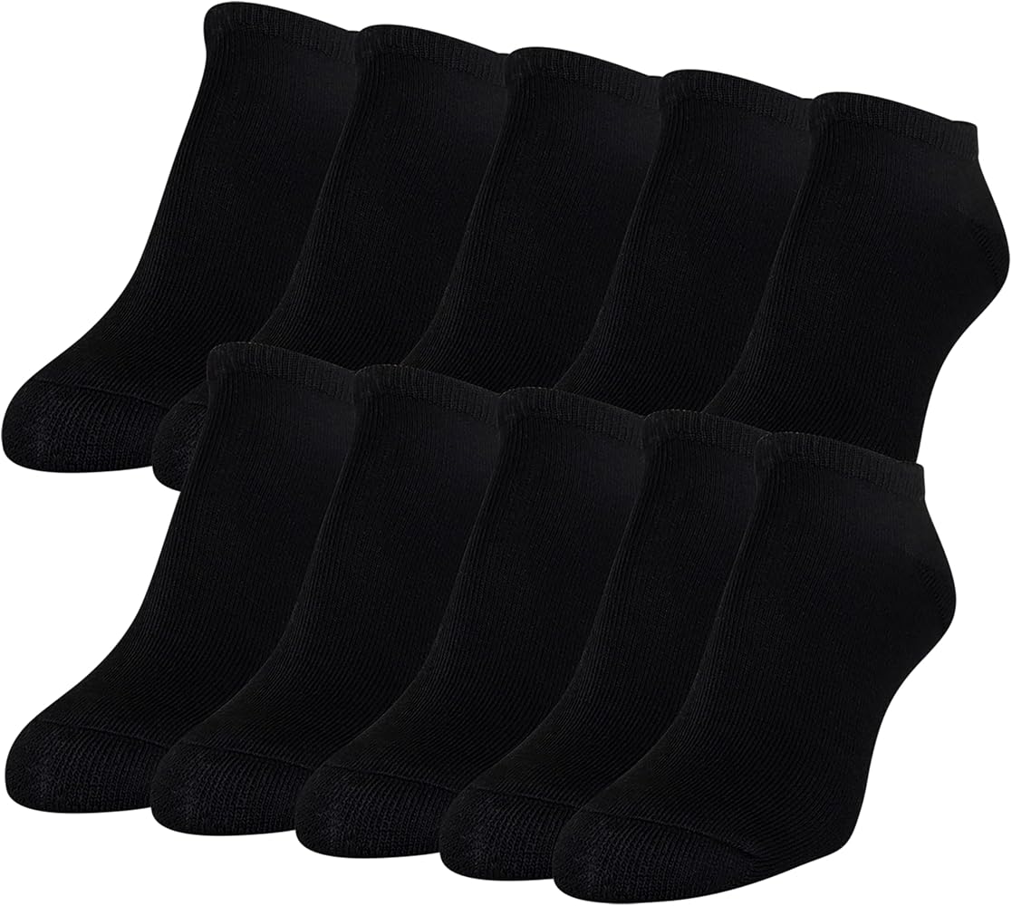 GOLDTOE Women's Cushion No Show Socks, 10-pairs