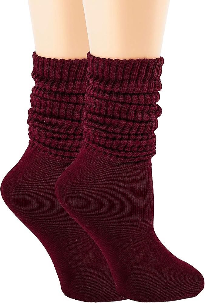 PICCOLO HOSIERY Picollo Slouch Socks Lightweight Size 9-11, 2 Pack