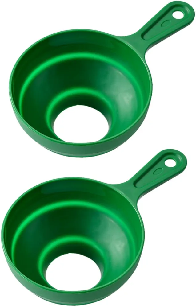 STOBAZA 2pcs Foldable Telescopic Funnel Wine Dispensing Funnel Wide Mouth Funnel Liquid Transferring Funnel Soy Saucer Funnel Funnels for Filling Bottles The Tools Folding Funnel Green Pp