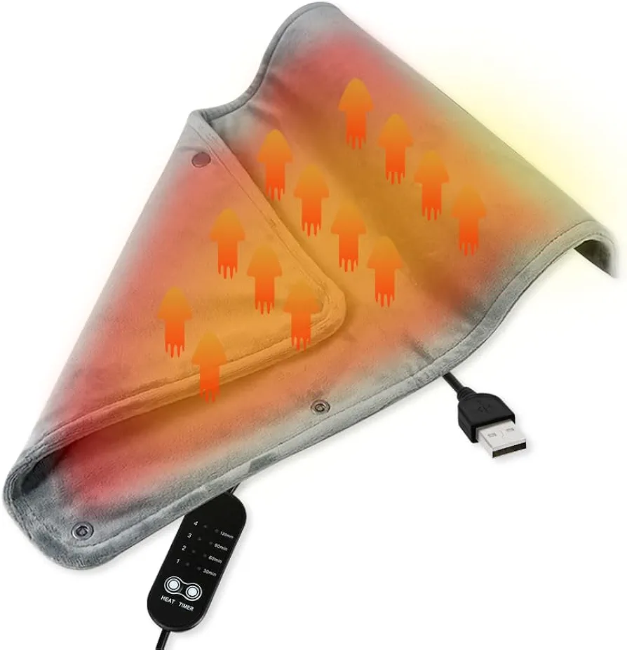 Portable Electric Heating Pads for Back Pain and Cramp Relief Heated Pad with Graphene Heating Technology Auto Off Large Heating Area 6 Levels of Adjustable Temperature Best Gift for Parents