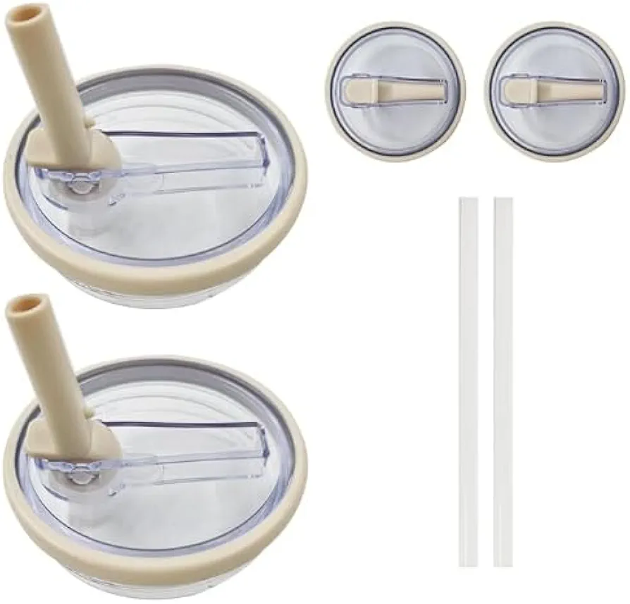 2 PCS 40 oz Replaceble Tumbler Flip Straw Lid for Stanley Quencher, Straw Lid Replacement Fit for HydroJug Traveler, Reusable Tumbler Cover, Spill Proof Splash Resistant Tumbler Lids (n)