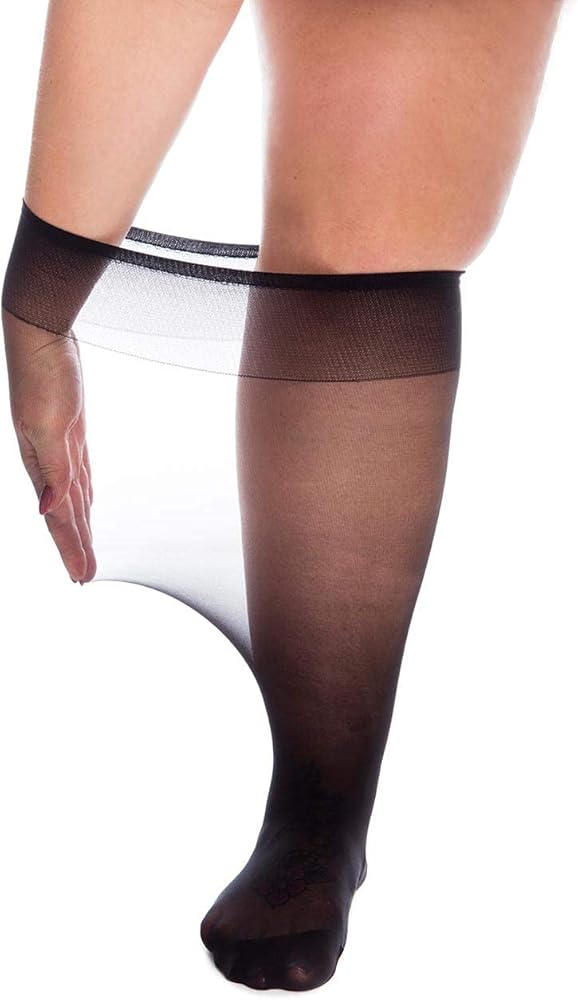 All Woman Super Wide Knee Highs 20 Denier 37" Stretch Stockings