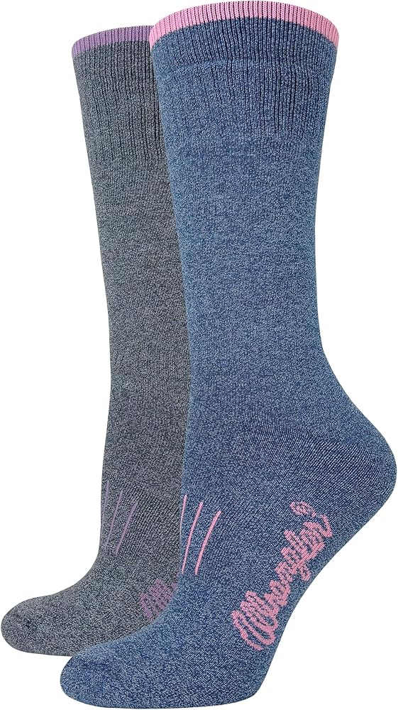 Wrangler Ladies CoolMax Full Cushion Marl Boot Socks 2 Pair Pack