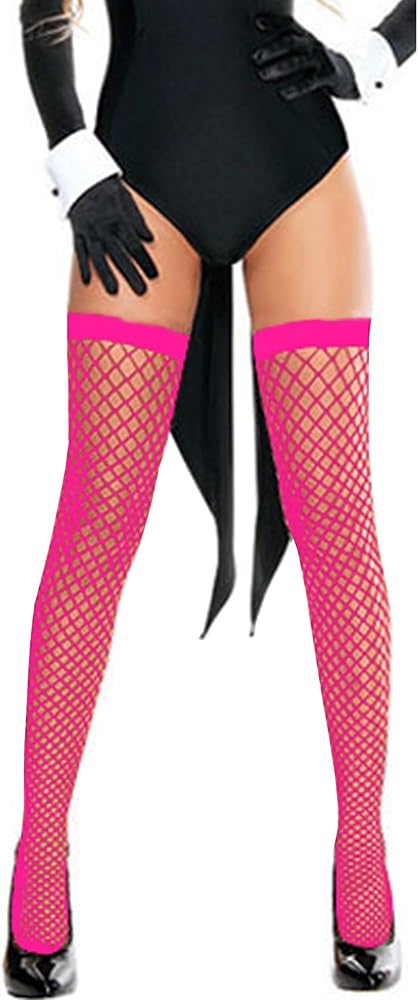 Women Sexy Fishnet Thigh High Stockings Top Stay Up Pantyhose for Women