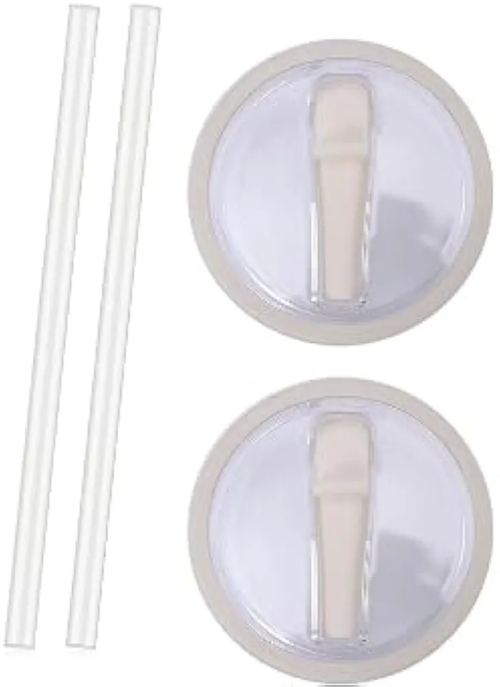 2 PCS 30 Oz Replaceble Tumbler Flip Straw Lid for Stanley,Lid Replacement for Stanley Quencher,Lid Replacement for Stanleys (cream2, Quencher H2.0 30oz)
