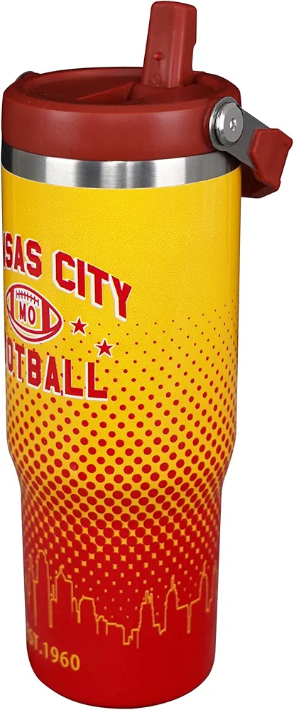Steel Tumbler Top Handle for 2024 Sport Fan Ice Flow Flip Tumbler 30 oz,Insulated Water Bottle Easy for Carry