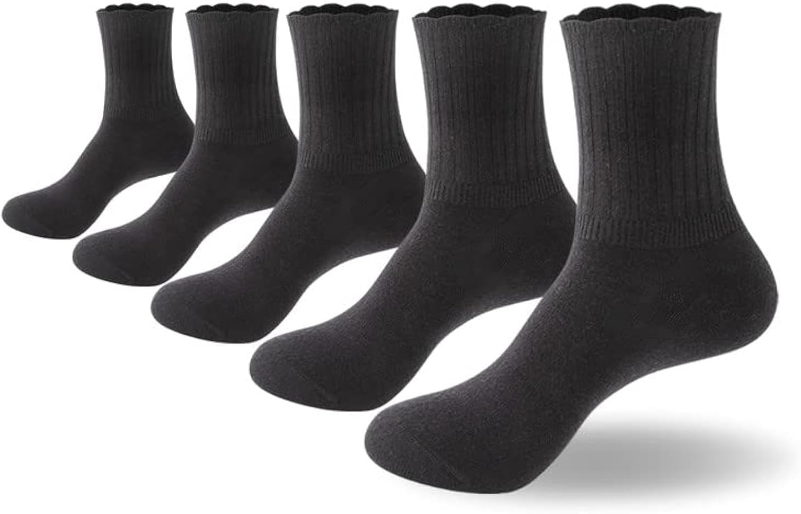 PADFOM Women Thin Cashmere Socks, Soft Socks Women Above Crew Socks 5 Pairs Size 5-9