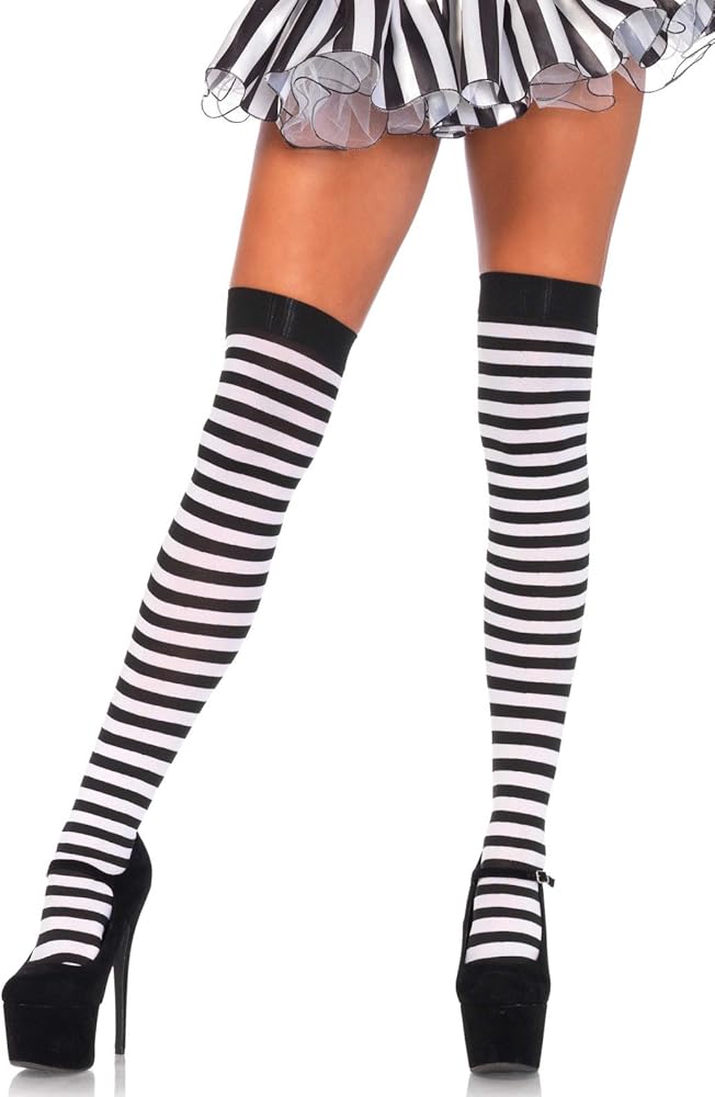 Leg Avenue Women's Nylon Striped Stockings