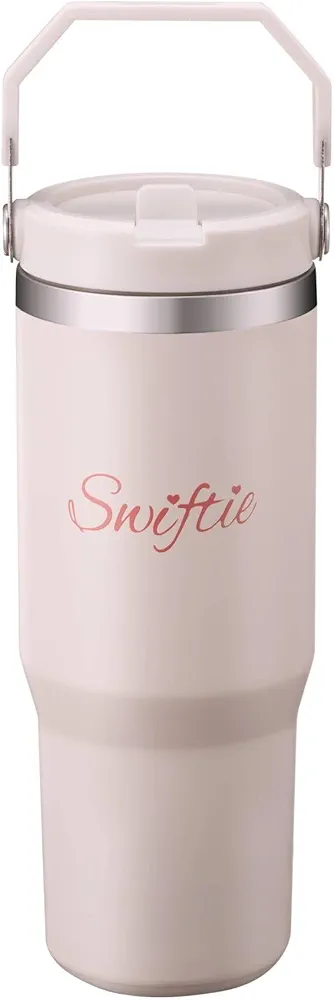 Singer 30 Oz Tumbler Straw - Insulated Stainless Water Bottle Fits in Car Cup Holder - Double Walled Water Bottles with Lid - Great gift for women & teens, Large