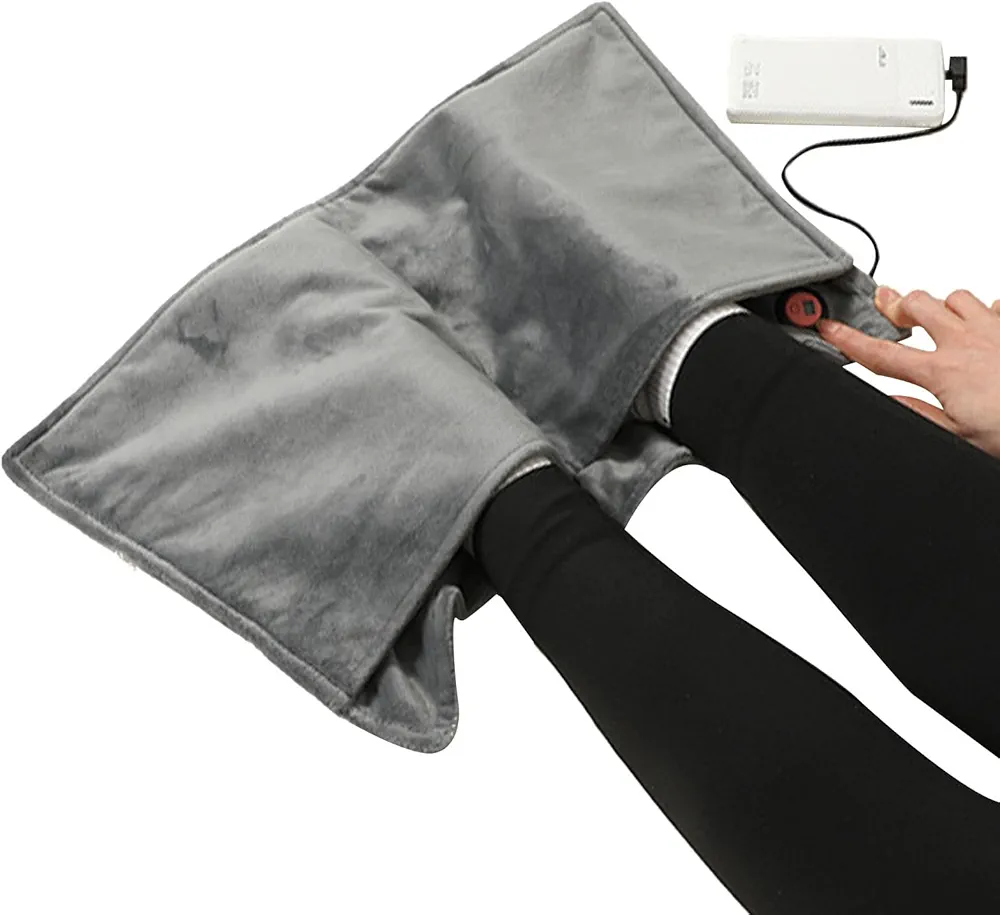 Foot Heating Pad, USB Foot Warmer Under Desk, 3 Levels Adjustable Electric Foot Heater for Men Women, Heated Pad for Hands Feet Legs Shoulders