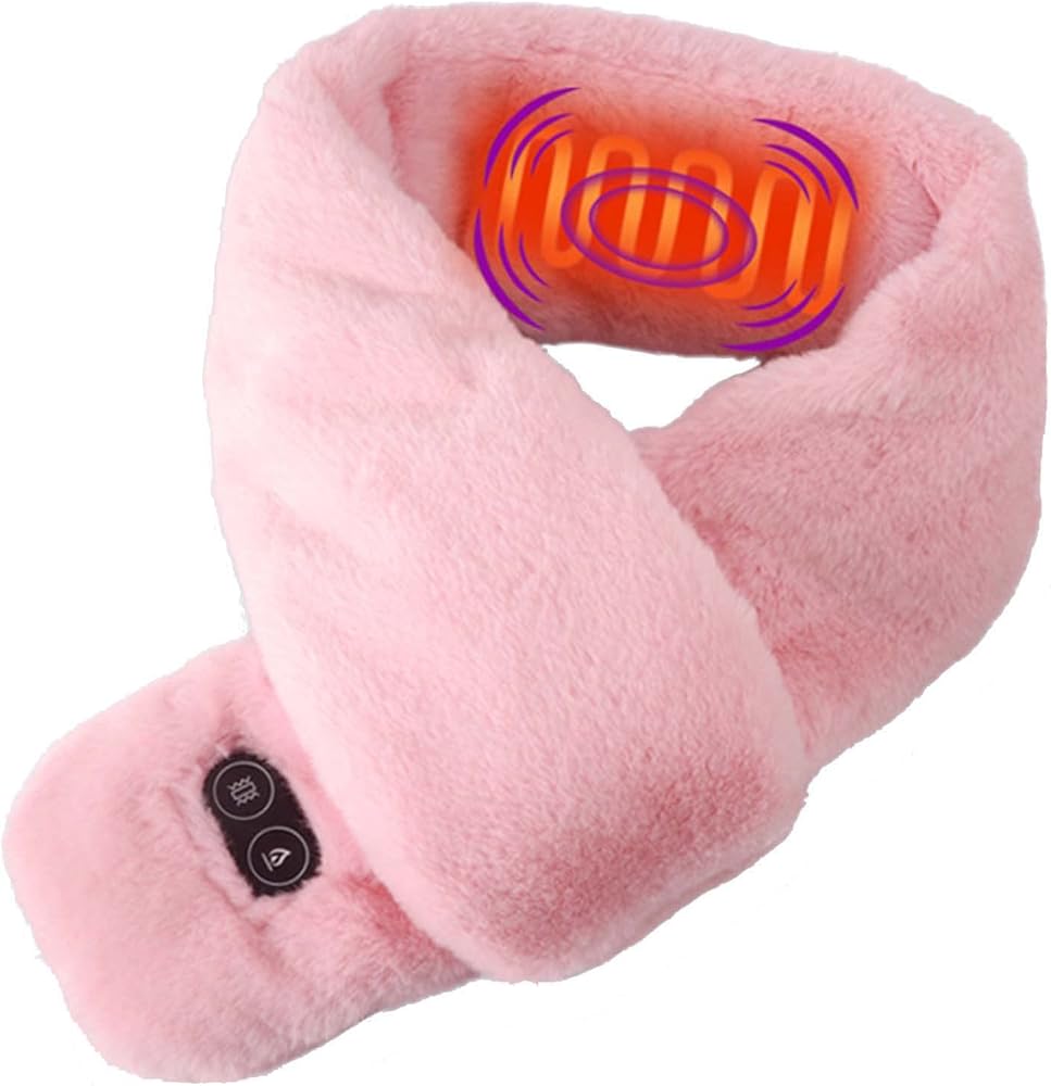Heated Scarf for Women Fleece Electric Neck Warmer with Battery USB Charging Neck Wrap Smart Neck Heating Pad Scarves