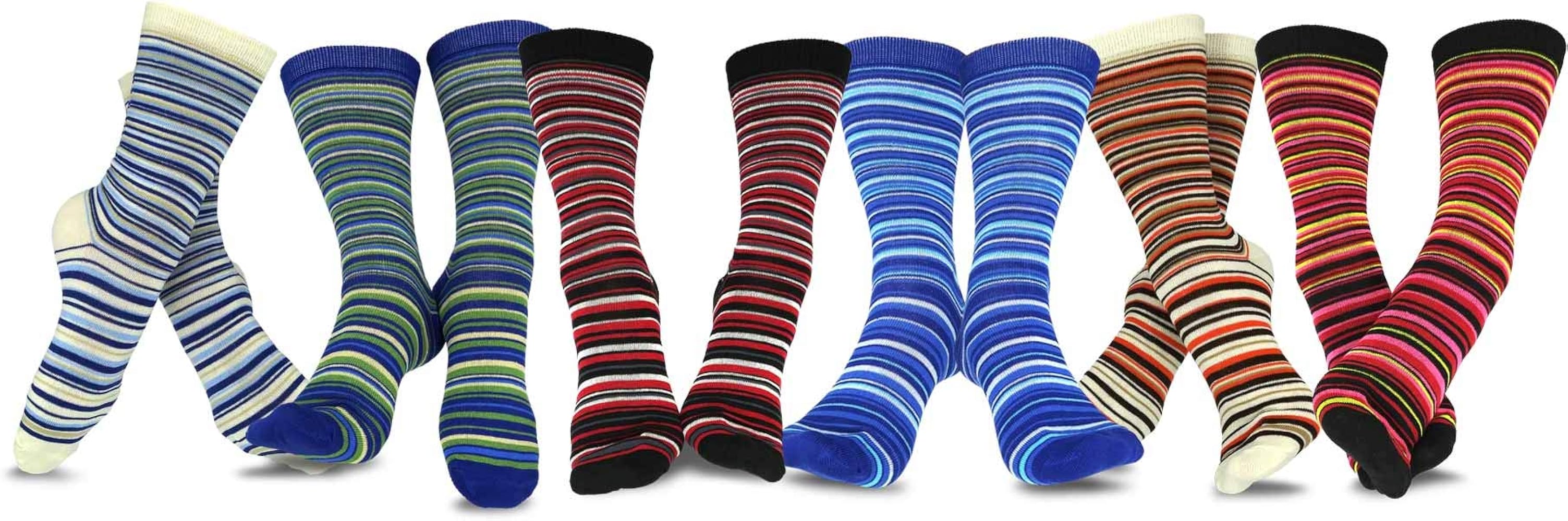 Cute Fun Novelty Dress Casual Argyle Stripe Floral Scallop Hearts Socks for Women Size 9-11 6pair 12pair School Socks