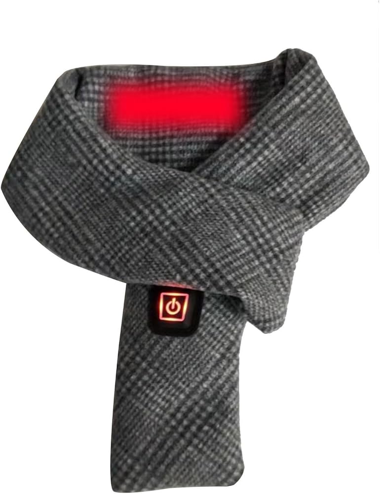 Heated Scarf for Women Men, USB Charging Neck Warmer with Battery Neck Heating Pad Neckwear Thermal Winter Neck Wrap