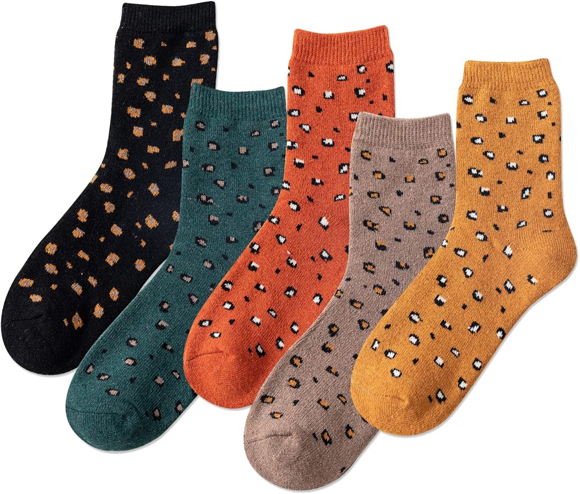 IIG 3-5 Pairs Womens Super Thick Warm Winter Crew Socks Cute Fashion Knit Cozy Socks Gifts for Women