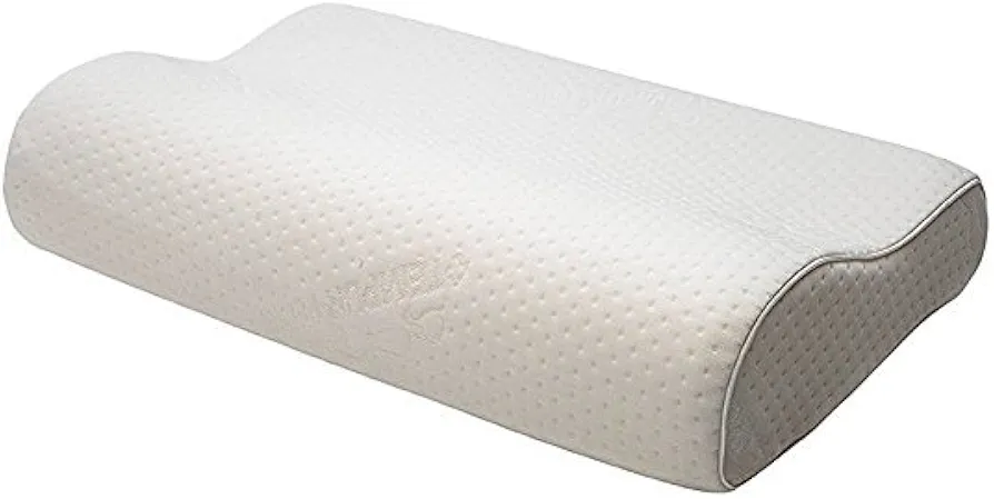 Tempur-Pedic Neck Pillow Firm Feel & Ergonomic Design, Medium Profile, White