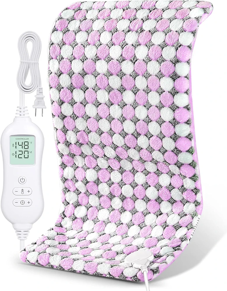 NOWWISH Heating Pad for Back Pain & Cramps Relief, Moist Heat Electric Heating Pads with Auto Shut-Off, Christmas Gifts for Women, Purple, 12"x24"
