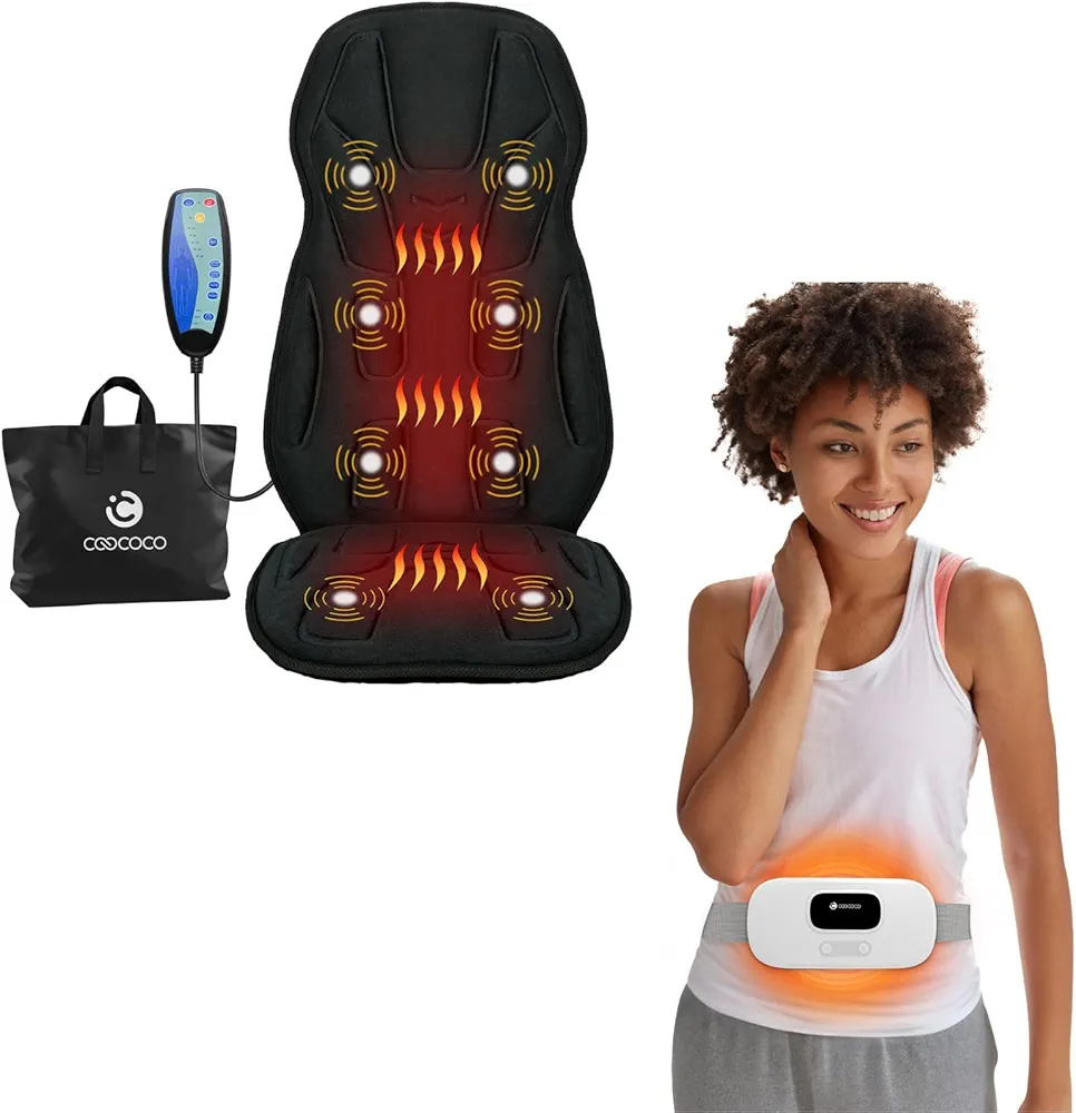 CooCoCo Heating Pad for Period Cramps & Vibration Back Massager