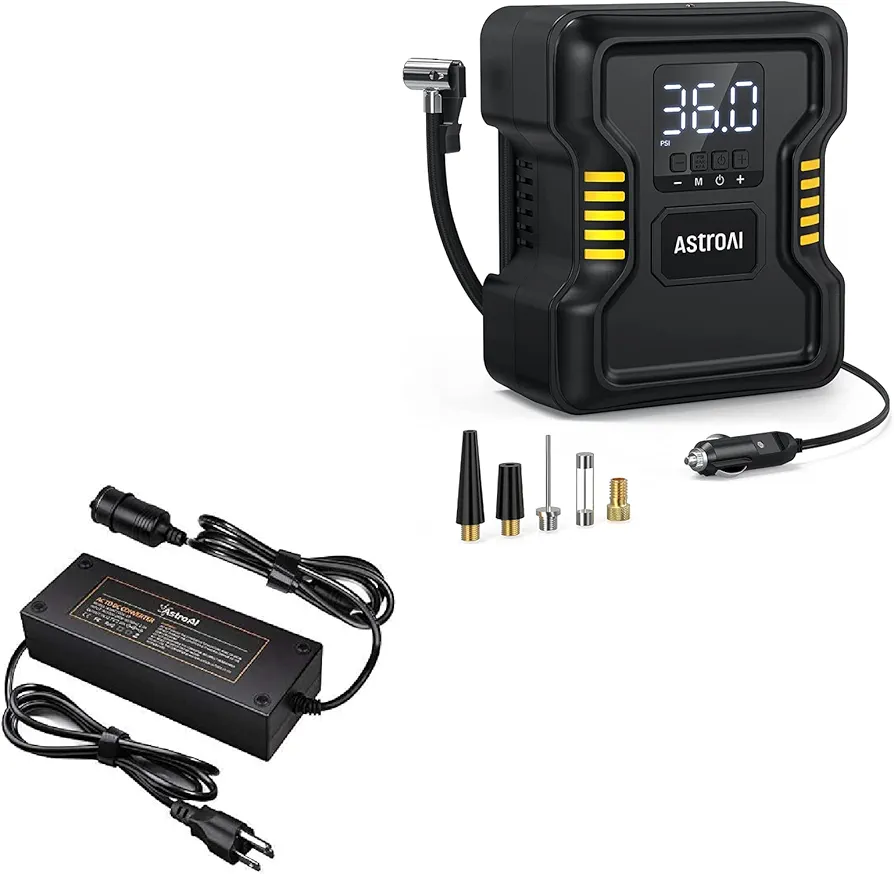 AstroAI Portable Tire Inflator 150PSI AC to DC Converter 10A Converter