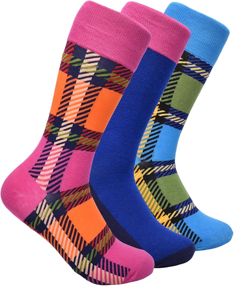 kate spade new york Women's 3-Pack Plaid Crew Socks, Soft & Comfortable