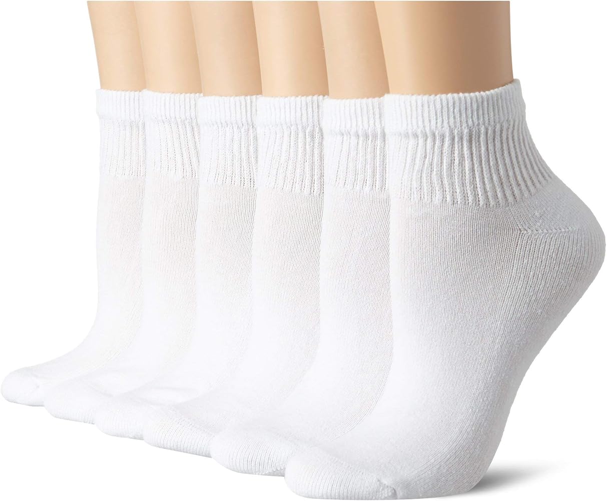 Hanes Women's Plush Soft Cushioned Heel Athletic Ankle Socks