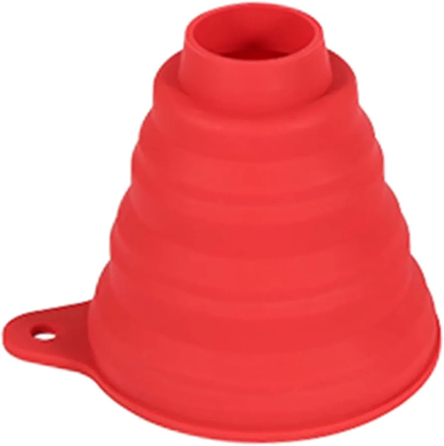 Funnel, Solid Bean Collapsible Funnel Soft Silicone Portable for Jars Large Canning Home Foldable Food Grade Liquid Transfer Funnel