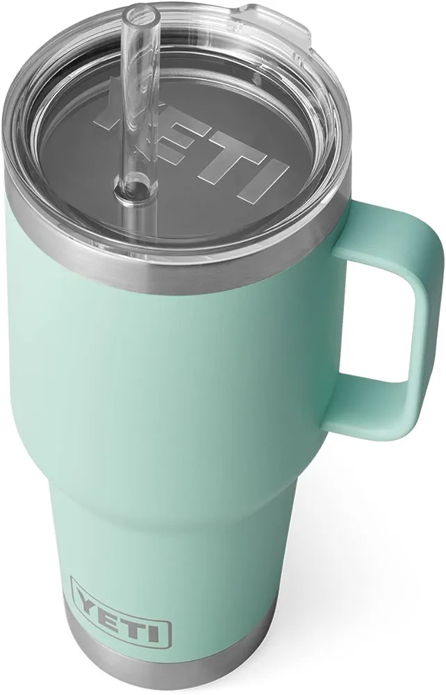 YETI Rambler Tumbler with Handle and Straw Lid, Vacuum Insulated Travel Mug, Stainless Steel