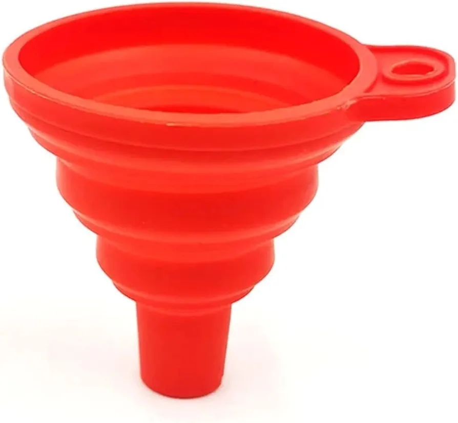 Funnel, Silicone Funnel Collapsible Foldable Funnel Oil Strainer Kitchen Filter Colander Wide Throat Funnel for Cans Funnel