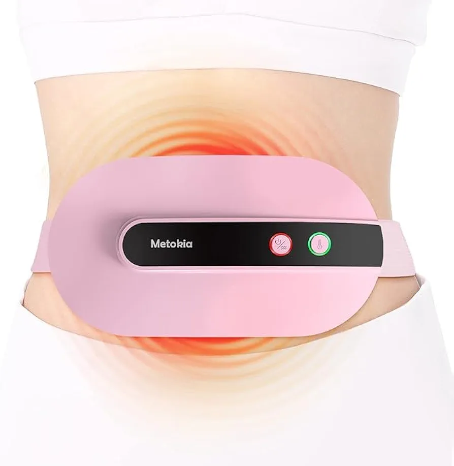 CNSZKYX Portable Cordless Heating Pad, Heating Pad for Back Pain with 3 Modes, Portable Electric Fast Heating Belly Wrap Belt for Women and Girl (Pink)