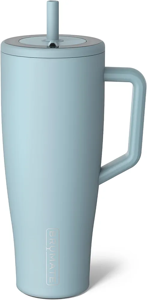 BrüMate Era 40 oz Tumbler with Handle and Straw | 100% Leakproof Insulated Tumbler with Lid and Straw | Made of Stainless Steel | Cup Holder Friendly Base | 40oz (Mist)