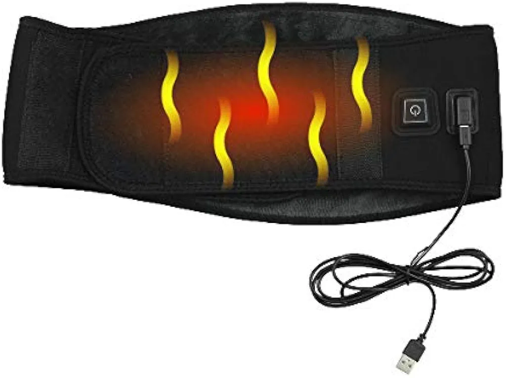 ObboMed MH-2370L New Graphene Technology,Heating Waist Belt, USB 5V 10W, Fast Heating with 16 Magnets, Far Infrared Wavelength: 6-12 μm (Healthy Range: 4-14 μm) – L : Fits Waist Size 37”-52”