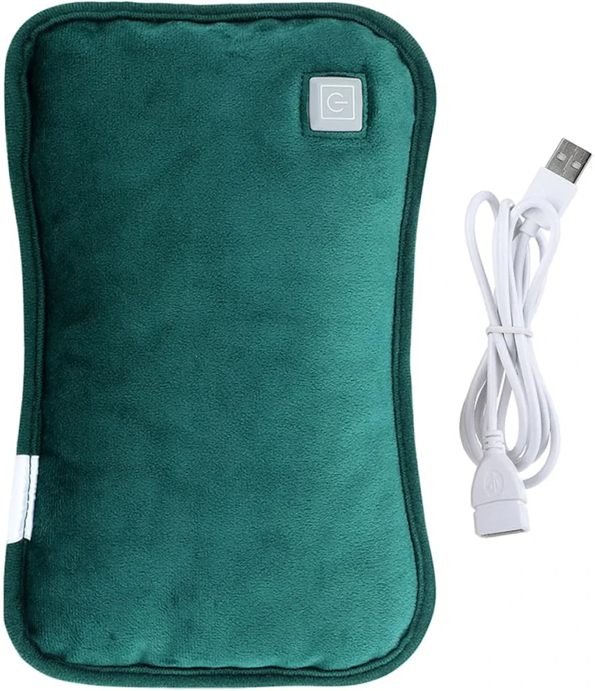 Waterless Hand Warmer Electric Bags Bed Heater Waterer Warm Compress Pad Hot Water Bottle Pouch Thermal Water Bottle Heating Water Bag Cold Weather Water Bottle Portable Flannel