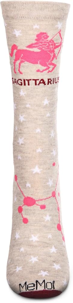 MeMoi Women's Sagittarius Zodiac Sign Crew Socks