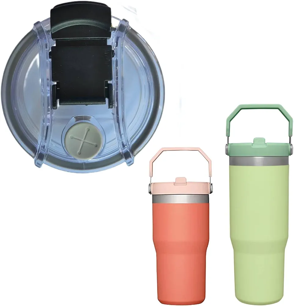 Replacement 30oz Tumbler Lid - Fit For Stanley 20oz,30oz Iceflow flip Tumbler (30OZ LEAK PROOF BLACK)