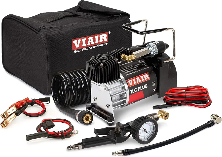 VIAIR TLC PLUS Portable Automatic Air Compressor Kit, Tire Inflator for Off Road, Overland, RV, Bike, Automotive Tire Inflation up to 31”, Tubeless compatible, 120 PSI Rated (00190)