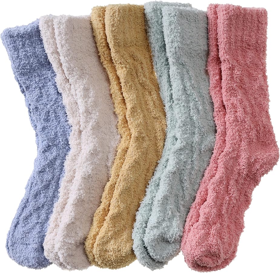DoSmart Fuzzy Socks For Women Slipper Warm Fluffy Soft Winter Cozy Plush Cabin Sleep Christmas Home Socks