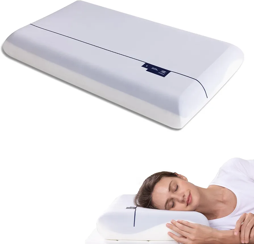 Memory Foam Pillows, Cervical Neck Pillow for Neck Pain Relief, Soft and Cooling for Back Side Sleeper Pillow with Two-Sided Reversible, Fits The Face Perfectly, Home Bed Pillows