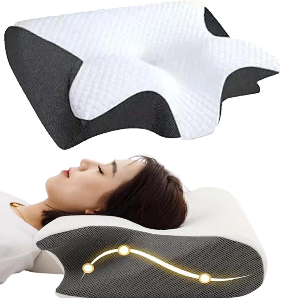 Dreamers Relief Pillow, Dreamer Neck Pillow, Dreamers Relief Pillow Side Sleeper, Dreamers Global Pillow, Dreamers Cervical Neck Pillow，Premium Contour Relief Pillow (Black)