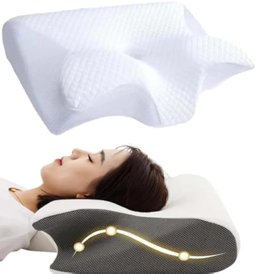 Dreamers Relief Pillow,Dreamers Relief Pillow Side Sleeper, Dreamers Global Pillow, Dreamers Cervical Neck Pillow, Premium Contour Relief Pillow (White)