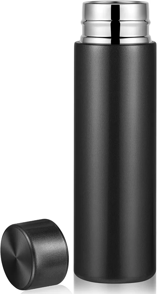Irenare 5oz Mini Water Bottle Mini Insulated Stainless Steel Bottle Purse Water Bottle Cute Leak Proof Water Flask Keeps Drink Cold and Hot for Purse Women(Black,1 Piece)