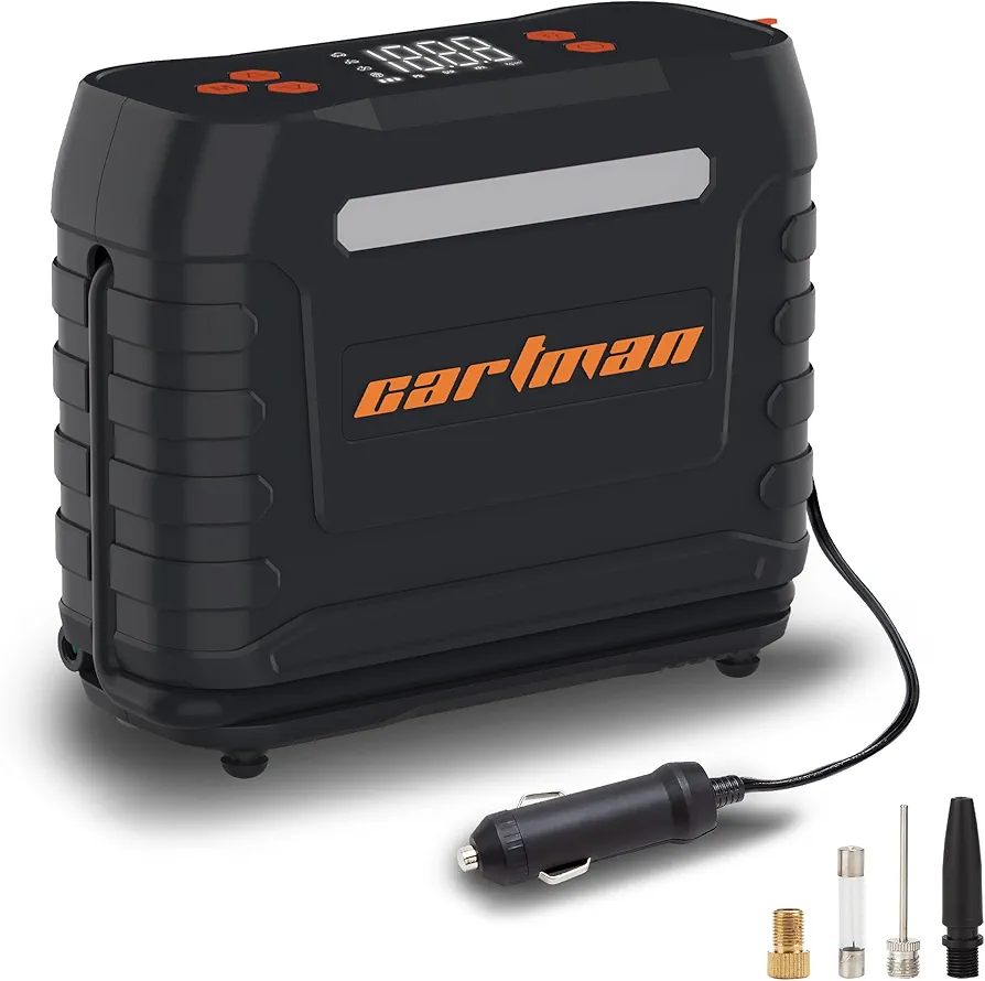 Air Compressor Tire Inflator Portable Air Pump for Car Tires 12V DC Auto Tire Pump with Digital Pressure Gauge