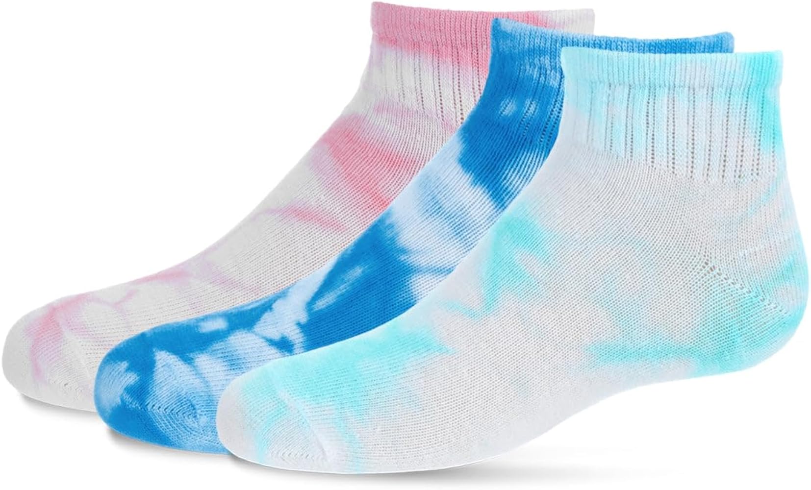 MeMoi Tie Dye Mid-Cut Cotton Blend Socks 3-Pack