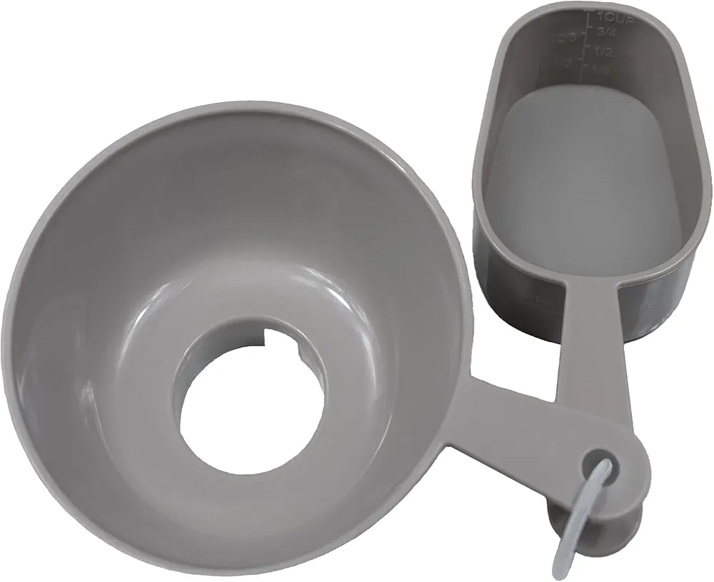Wide Mouth Funnel with 1 Cup Measuring Scoop Set, Perfect for Funnels for Kitchen Use Filling Bottles, Kitchen Set, Canning Funnel, Scoops for Food