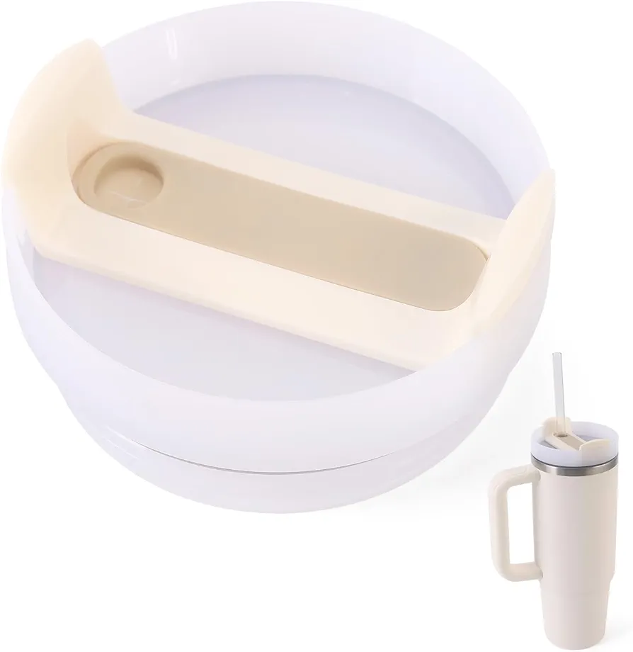 Lid Replacement 30 oz for Stanley,Dual Drinking Options Cup Lid Replacement 30 oz, BPA-Free Replacement Lid 30 oz,White 1PCS