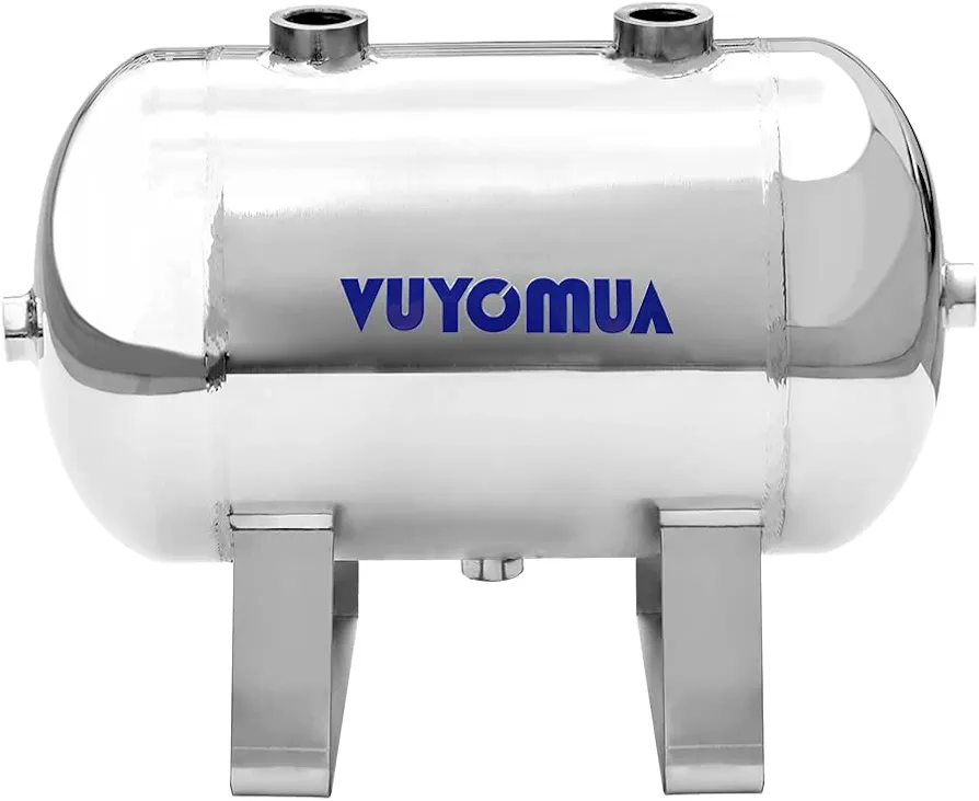1.3Gallon 304 Stainless Steel High Pressure Mini Small Portable Air Tank Air Reservoir Water Storage Tank (5L-SG)