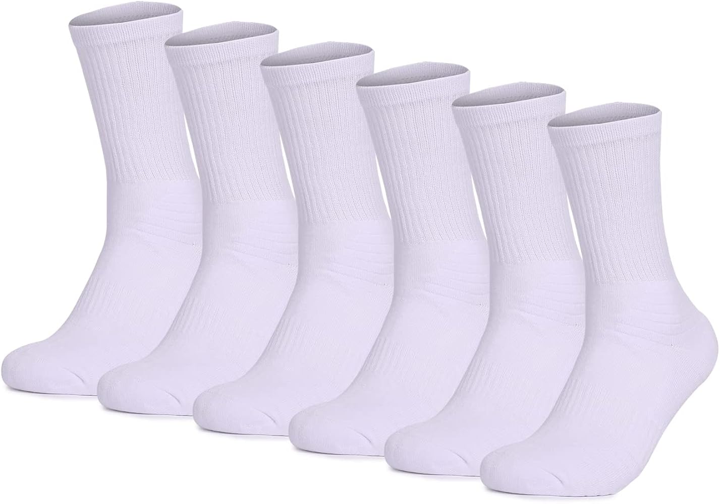 Fitliva Work Socks for Men Cotton Cushioned Boot Socks Ankle Support(6 Pairs)